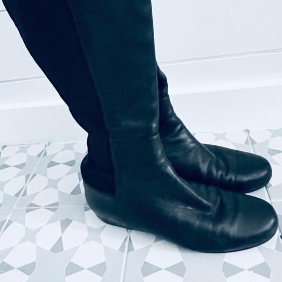 Stuart Weitzman~ MAINLINE (Hidden Wedge) **Knee High** Boots ~ Black Leather~7.5 - Picture 3 of 8